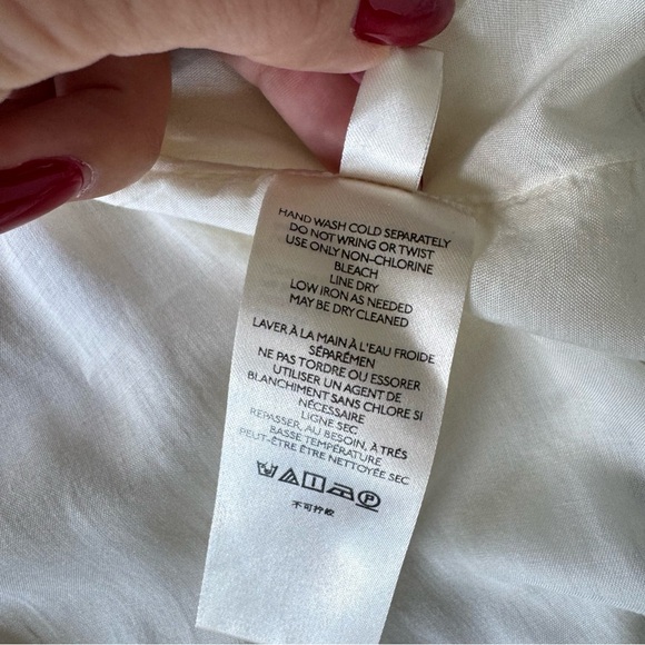 Anthropologie Cream and Brown Embroidered Bohemian balloon sleeve dress XS - Picture 13 of 17